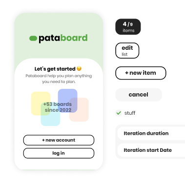 Pataboard, household & management app